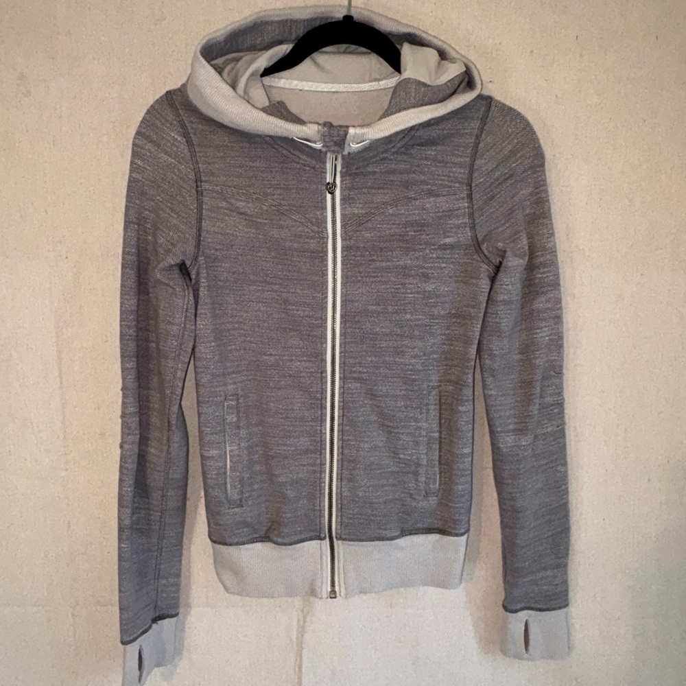 Lululemon Women's Bliss Break Hoodie Jacket Size 4 Gray Running Athleisure